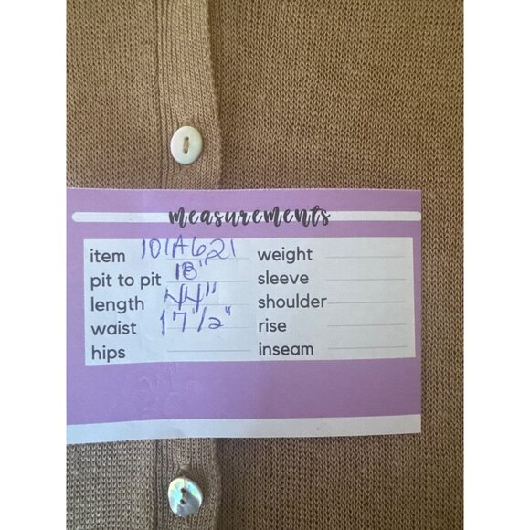 2/$30 ZARA M Sleeveless V Neckline Button-Down Camel Linen Blend Midi Dress - Picture 12 of 16